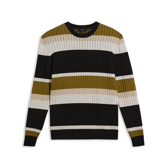 Men Mmk-Array-Ls Regular Striped Crew Neck - Natural