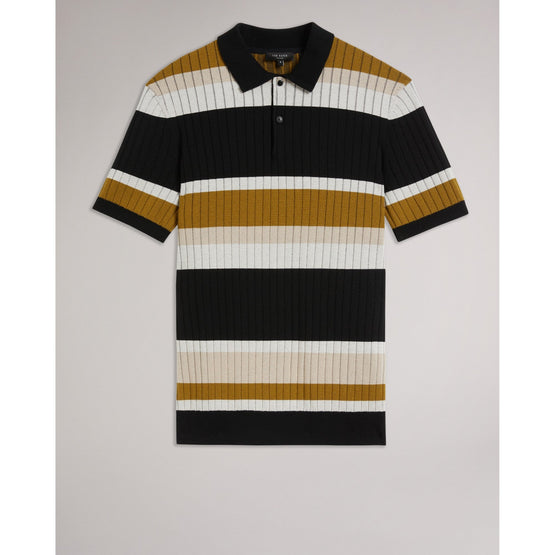 Men Mmk-Confer-Ss Regular Striped Polo - Natural