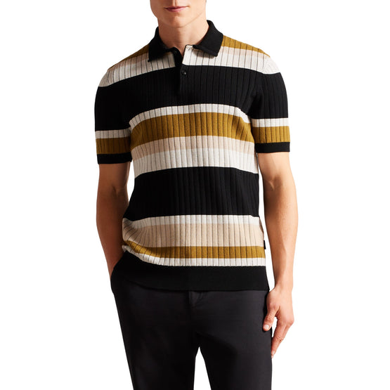 Men Mmk-Confer-Ss Regular Striped Polo - Natural