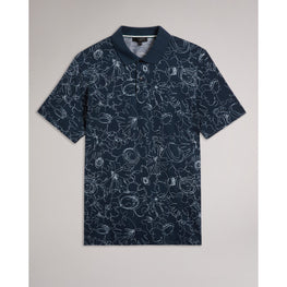 Men Mmb-Holler-Ss Regular Printed Polo - Navy-Blue