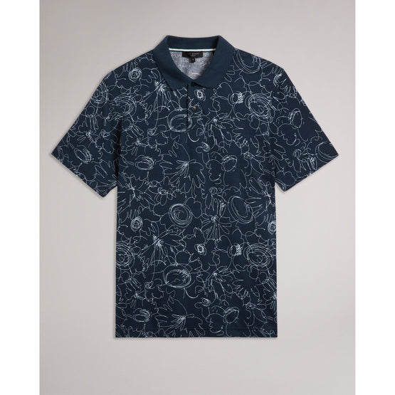 Men Mmb-Holler-Ss Regular Printed Polo - Navy-Blue
