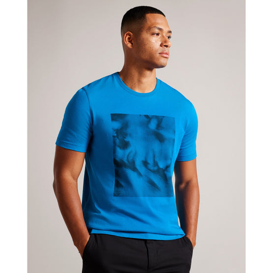 Men Mmb-Mangata-Ss Regular Printed T - Shirt - Blue