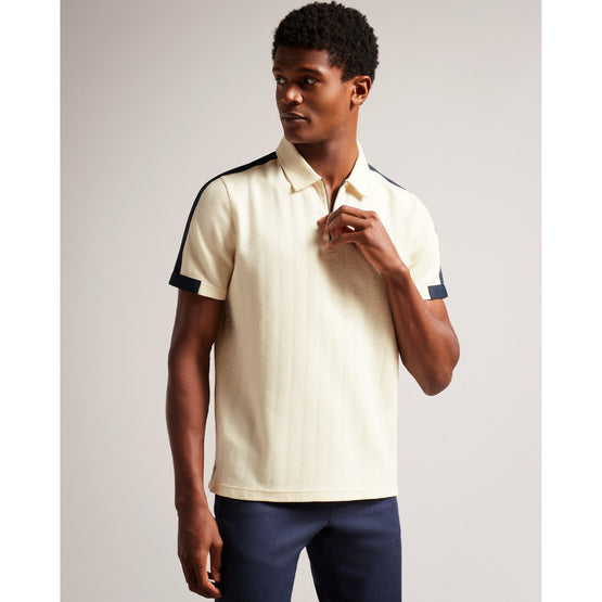 Men Mmb-Abloom-Ss Regular Polo With Zip - Natural