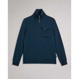 Men Mmb-Ecos-Ls Regular Zip Funnel Neck - Navy