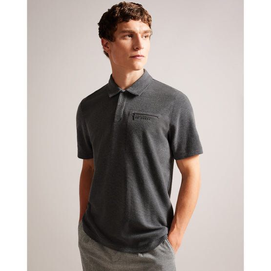 Men Mmb-Wave-Ss Regular Fit Polo - Grey-Marl