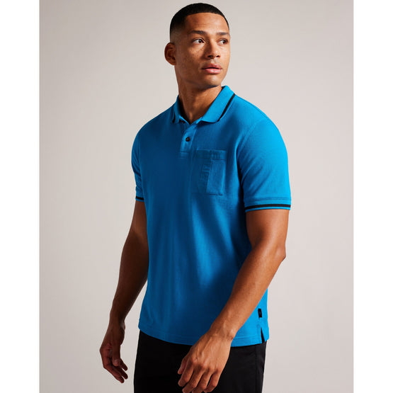 Men Mmb-Wayfar-Ss Regular Polo With T Pocket - Blue