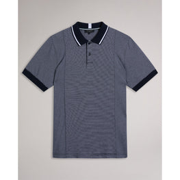 Men Mmb-Taigaa-Ss Regular Striped Panelled Polo - Navy