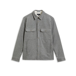 Men Mma-Anderby-Ls Wool Blend Overshirt - Grey