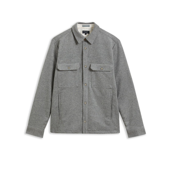 Men Mma-Anderby-Ls Wool Blend Overshirt - Grey