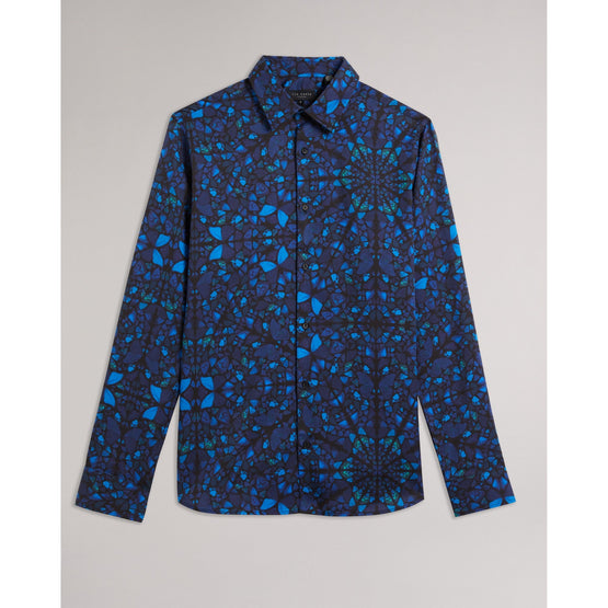 Men Mma-Parlee-Ls Butterfly Print Shirt - Blue