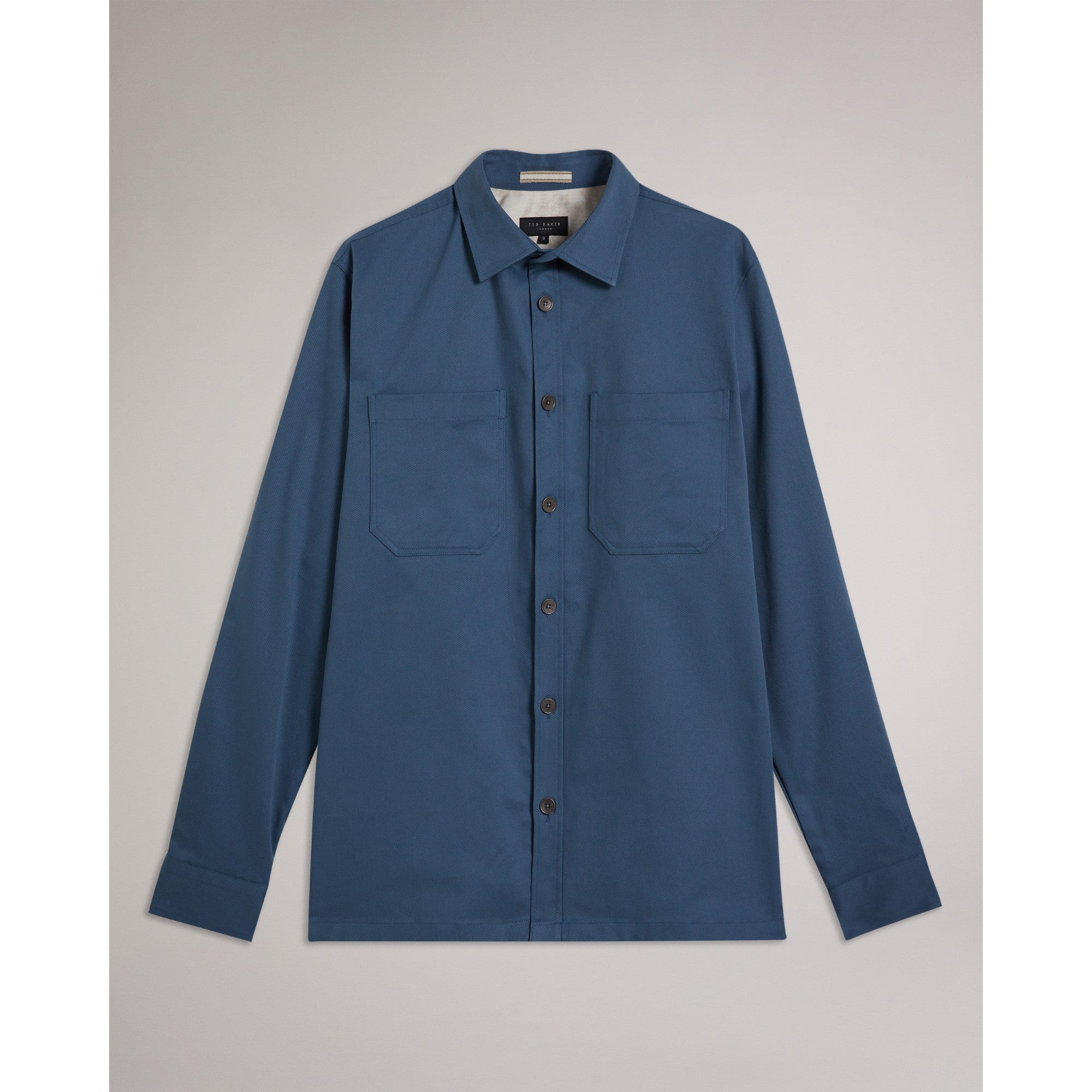Men Mma-Hasting-Ls Twill Overshirt - Mid-Blue