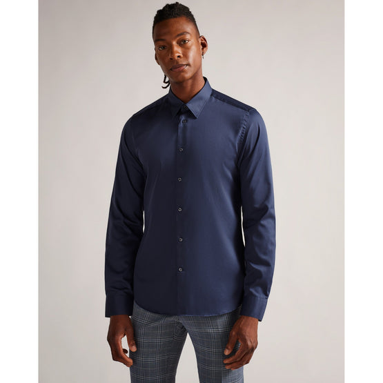 Men Mpa-Duddoss-Ls Slim Fit Shirt - Navy