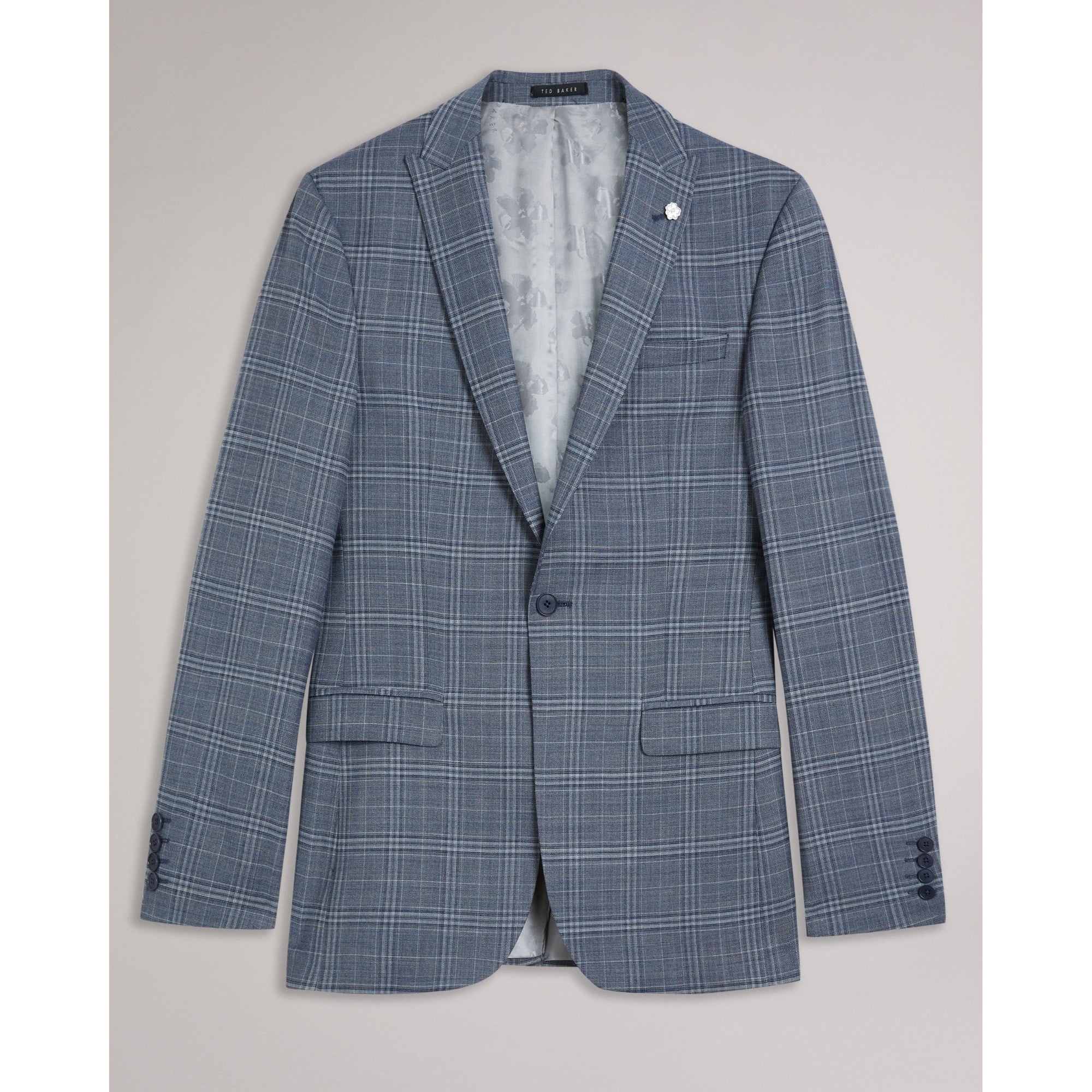 Men Mps-Tulipjs-Check Slim Fit Jacket - Blue