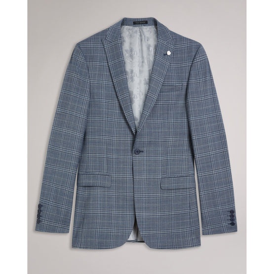 Men Mps-Tulipjs-Check Slim Fit Jacket - Blue