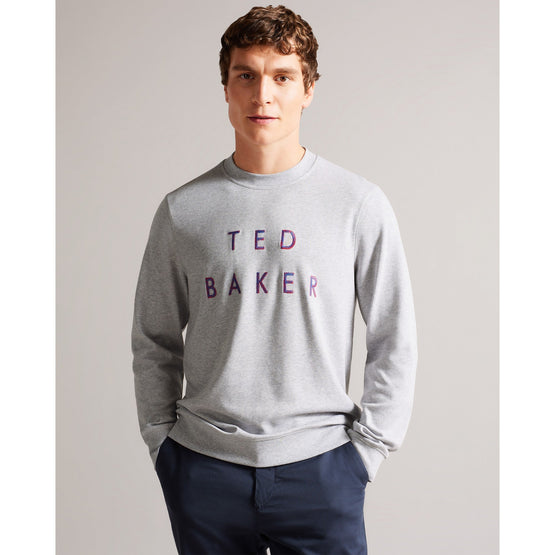Men Mmb-Sonics-Ls Regular Branded Sweat - Grey-Marl