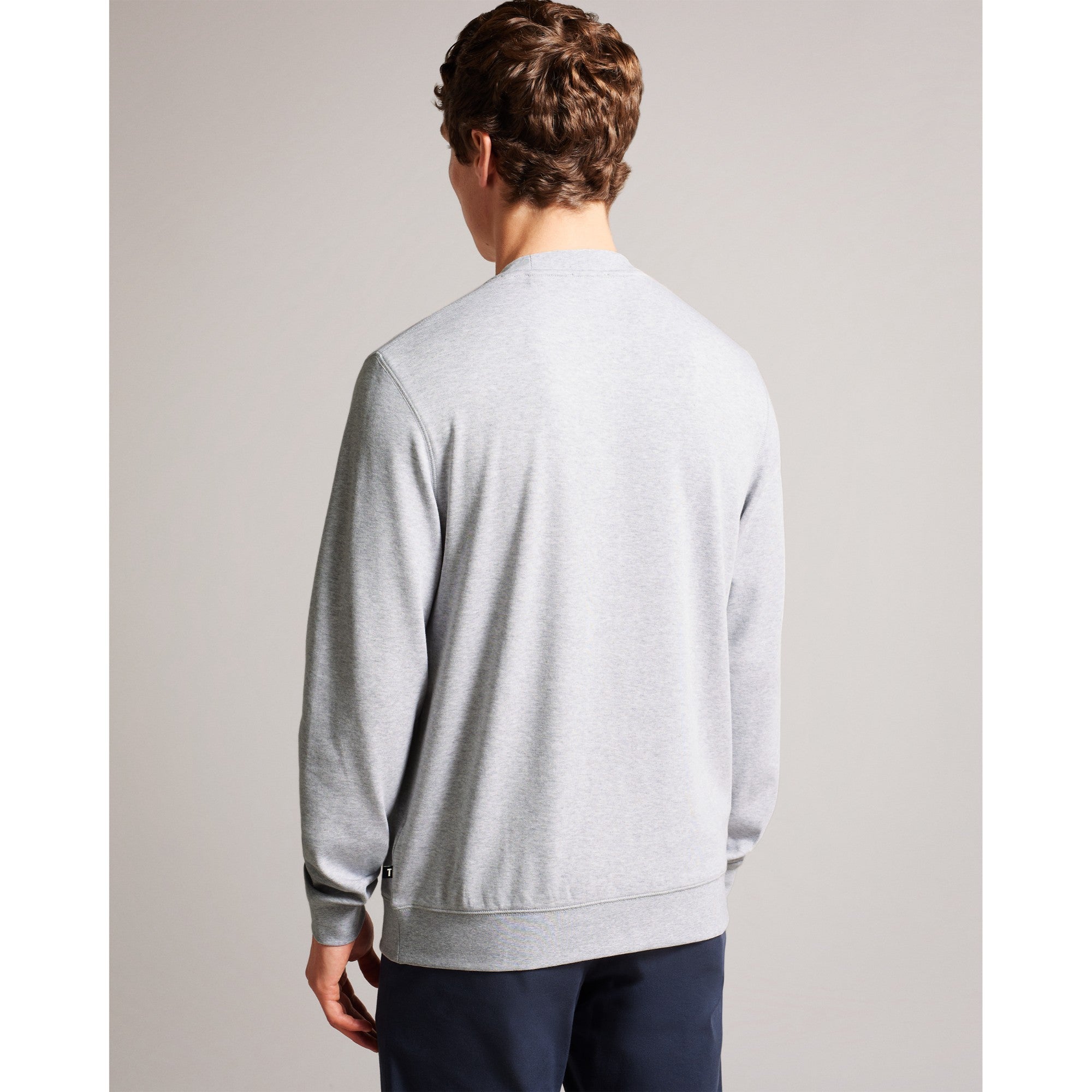 Men Mmb-Sonics-Ls Regular Branded Sweat - Grey-Marl