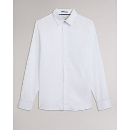 Men Mma-Witone-Ls Woven Herringbone Shirt - White