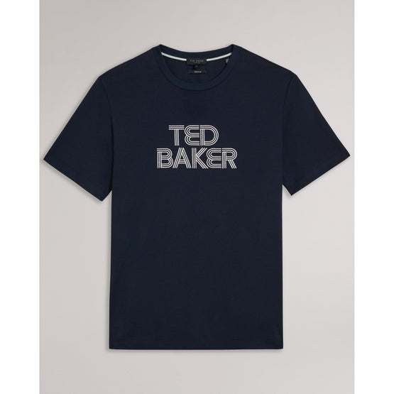 Men Mmb-Kenedy-Ss Regular Fit Branded T-Shirt - Navy