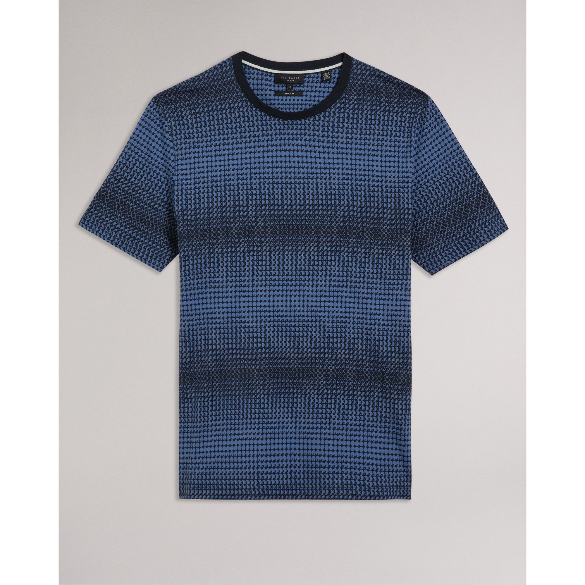 Men Mmb-Ronete-Ss Regular Fit Geo T-Shirt - Dk-Blue