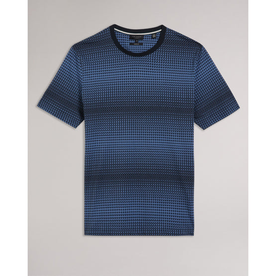 Men Mmb-Ronete-Ss Regular Fit Geo T-Shirt - Dk-Blue