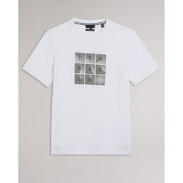 Men Mmb-Farow-Ss Regular Fit Branded T-Shirt - White