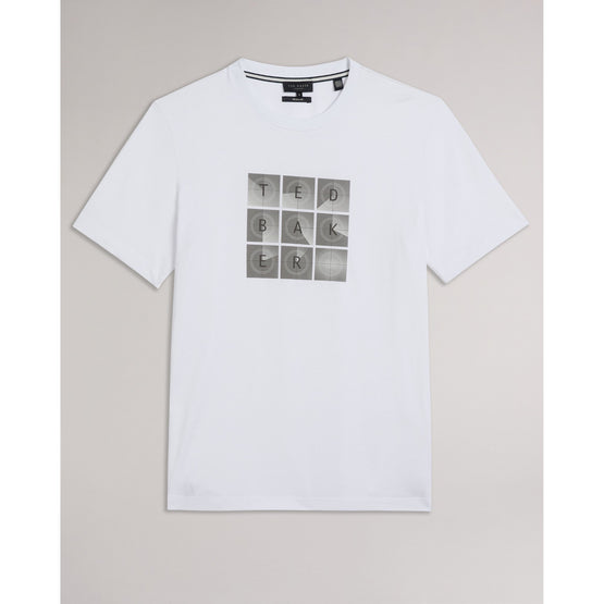 Men Mmb-Farow-Ss Regular Fit Branded T-Shirt - White