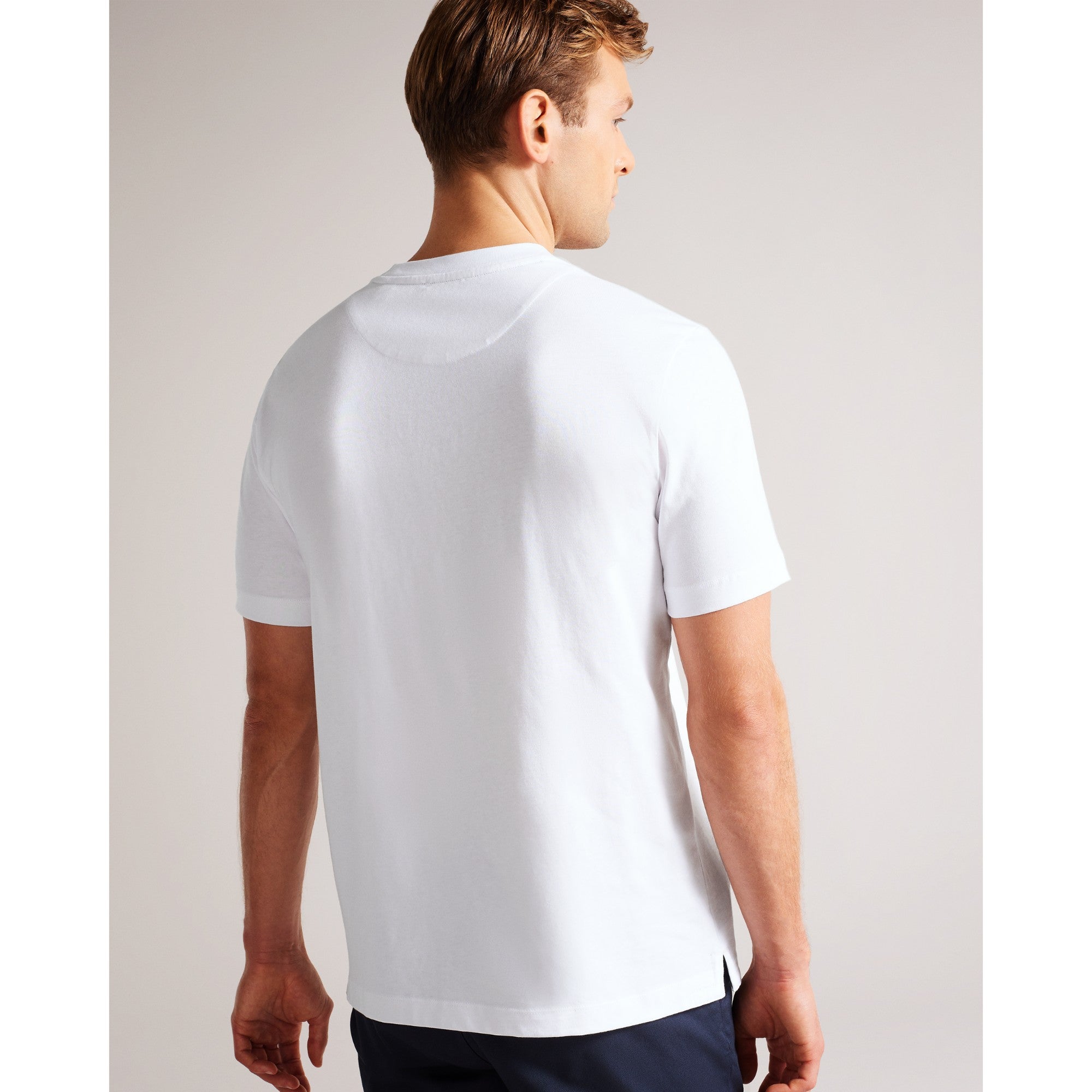 Men Mmb-Farow-Ss Regular Fit Branded T-Shirt - White