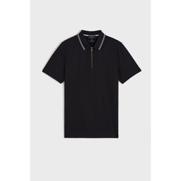 Men Mmb-Heflin-Ss Regular Fit Textured Polo - Black