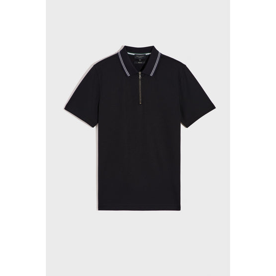 Men Mmb-Heflin-Ss Regular Fit Textured Polo - Black