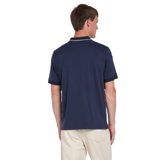 Men Mmb-Pallen-Ss Regular Fit Zip Polo - Navy