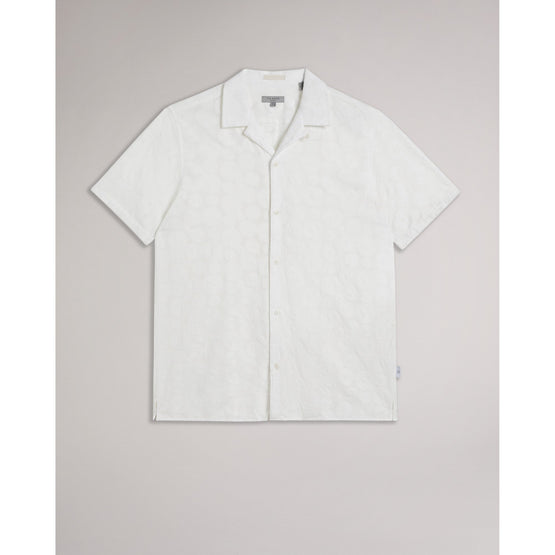 Men Mma-Allbury-Short Sleeve Embroidered Shirt - White