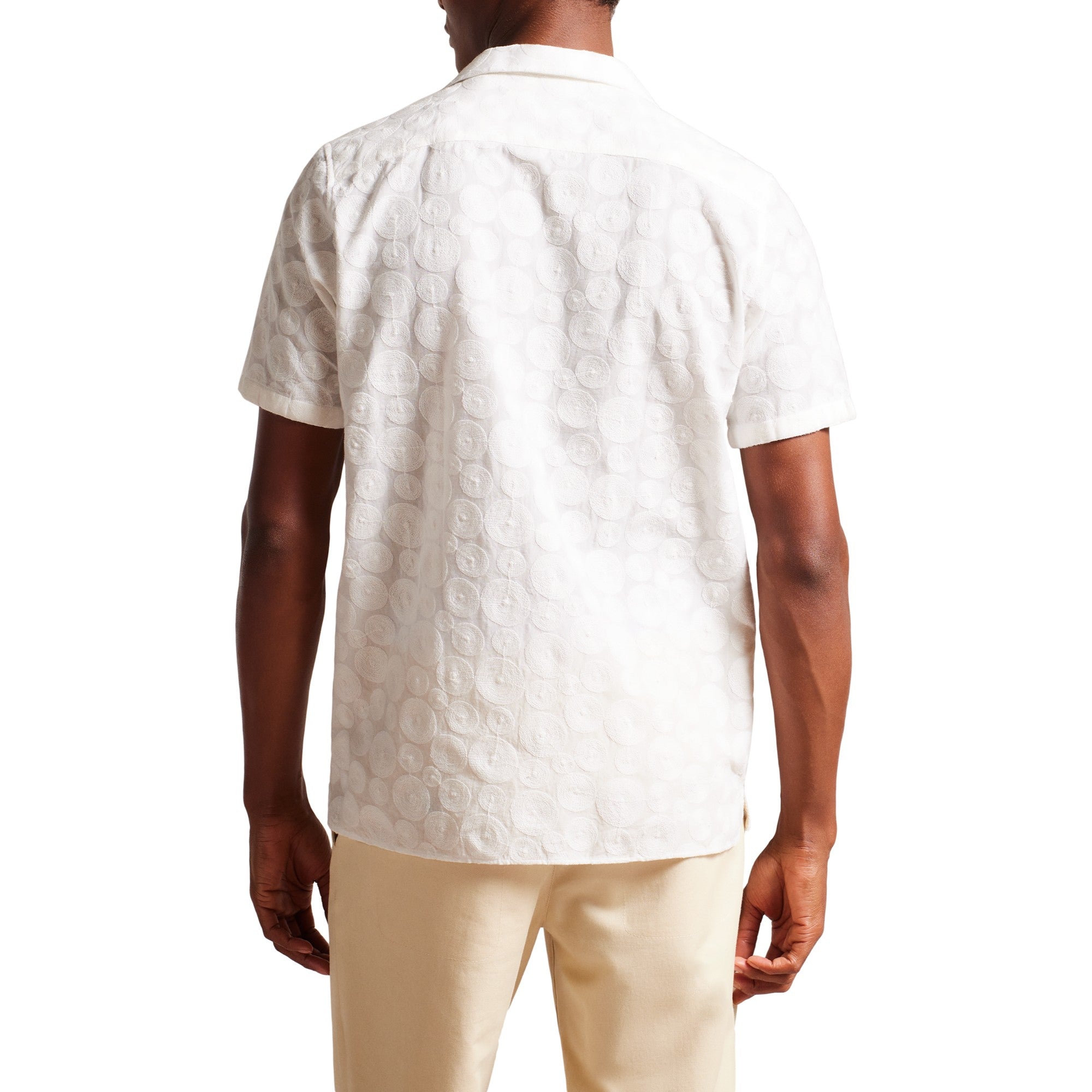 Men Mma-Allbury-Short Sleeve Embroidered Shirt - White