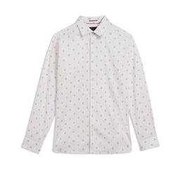 Men Mma-Kyme-Long Sleeve Ditsy Floral Shirt - White