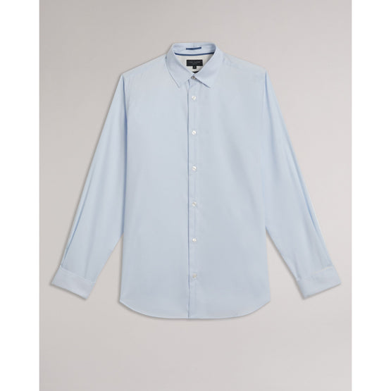 Men Mma-Wragby-Ls Tonal Magnolia Jacquard Shirt - Pl-Blue