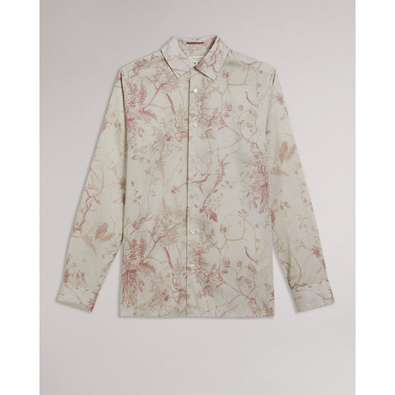 Men Mma-Millow-Long Sleeve Lyocell Floral Print - Natural