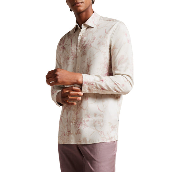 Men Mma-Millow-Long Sleeve Lyocell Floral Print - Natural