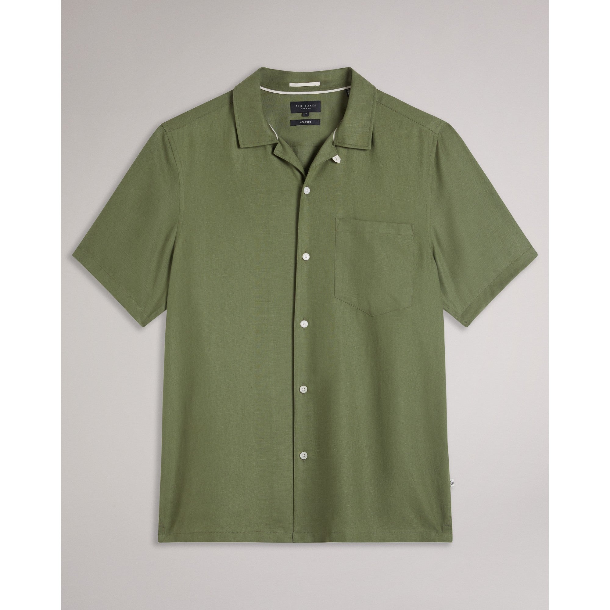 Men Mma-Wesland-Ss Linen Blend Revera Shirt - Olive