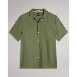 Men Mma-Wesland-Ss Linen Blend Revera Shirt - Olive