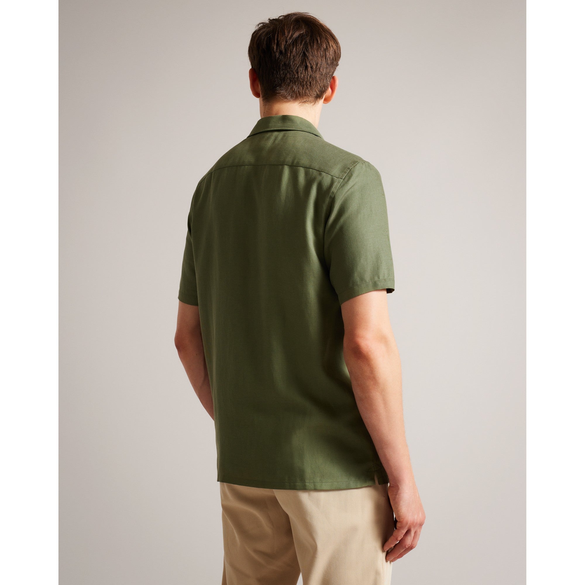 Men Mma-Wesland-Ss Linen Blend Revera Shirt - Olive