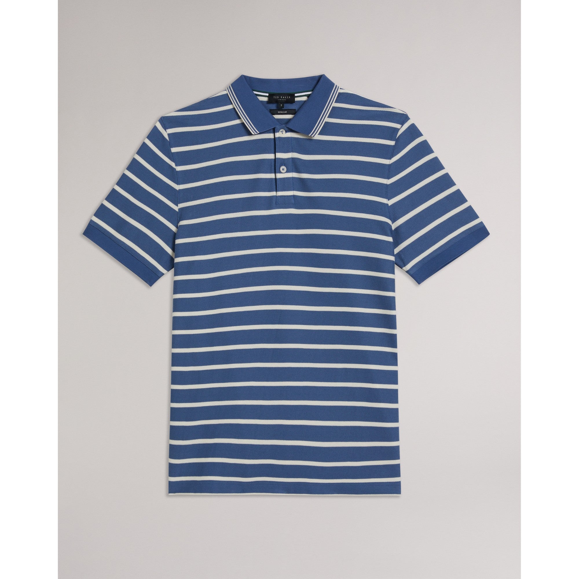 Men Mmb-Nivenn-Ss Regular Fit Striped Polo - Dk-Blue