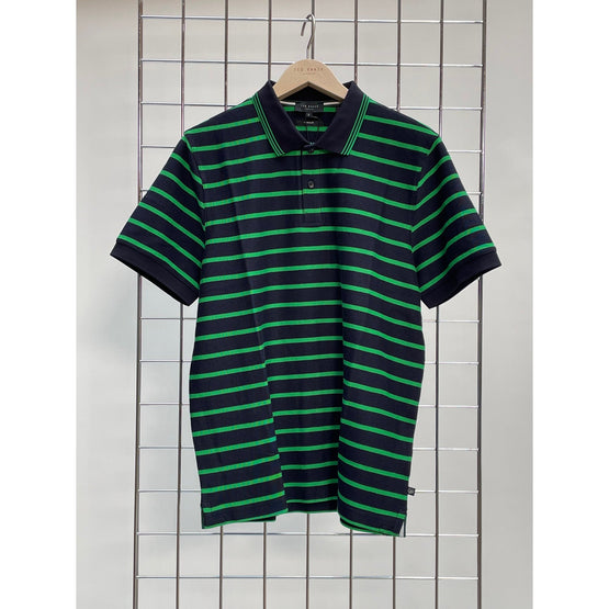 Men Mmb-Nivenn-Ss Regular Fit Striped Polo - Navy
