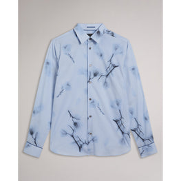 Men Mma-Louth-Long Sleeve Photographic Print Shirt - Sky-Blue