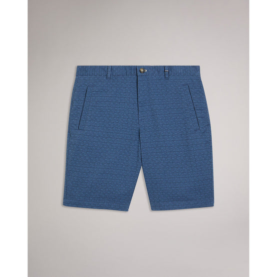 Men Mms-Gomer-Regular Fit Printed Short - Navy