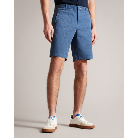 Men Mms-Gomer-Regular Fit Printed Short - Navy