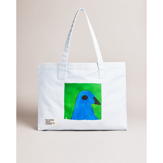 Men Mxb-Burdey-Printed Recycled Beach Bag - Lt-Blue