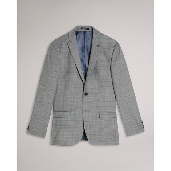 Men Mps-Elgoljs-Grey Pow Check Jacket - Grey