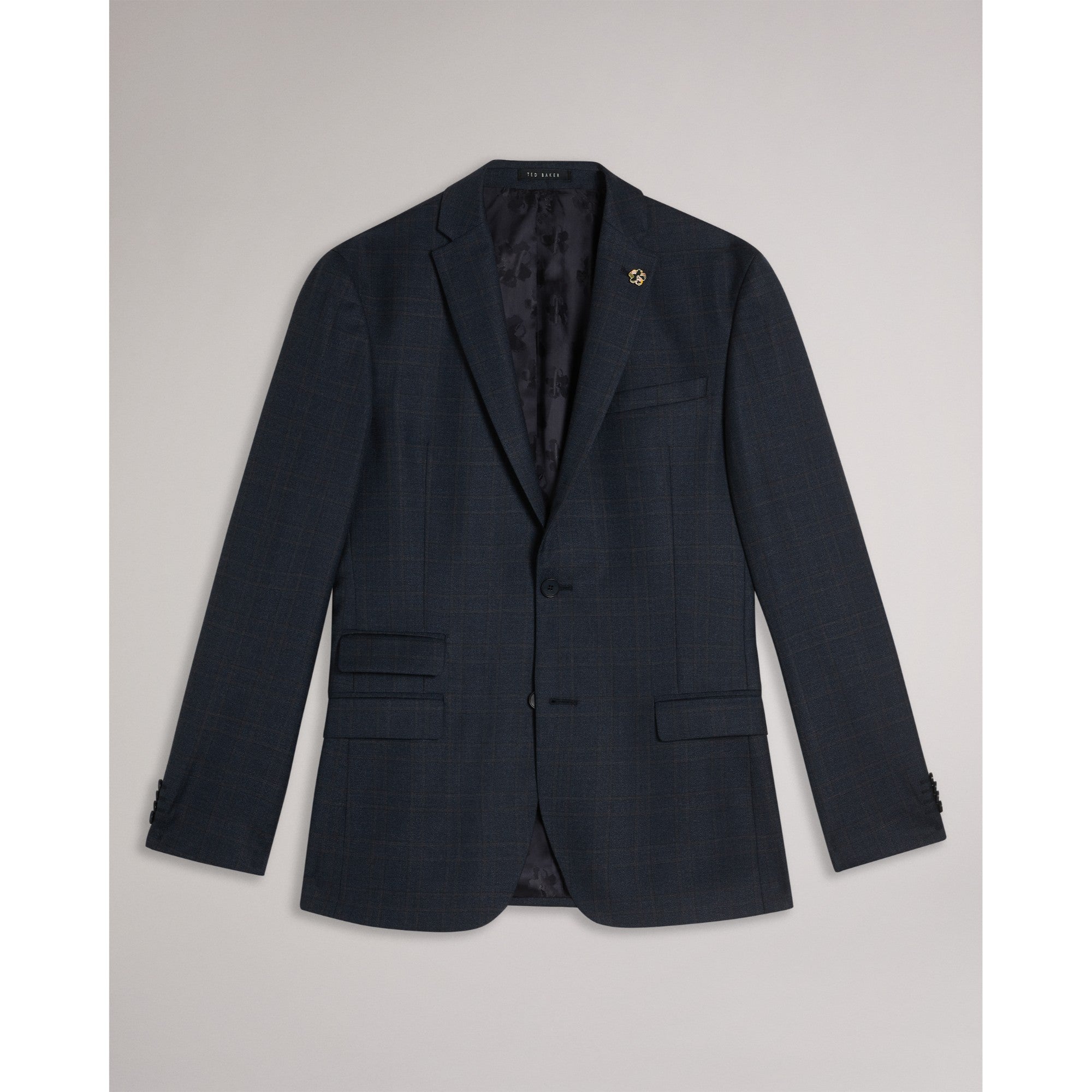 Men Mps-Cromjs-Navy Choc Check Jacket - Navy