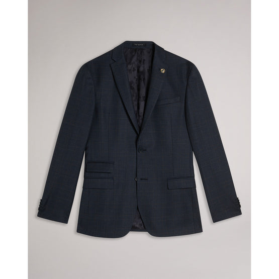 Men Mps-Cromjs-Navy Choc Check Jacket - Navy