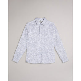 Men Mma-Neale-Ls Slim Dense Floral Shirt - White