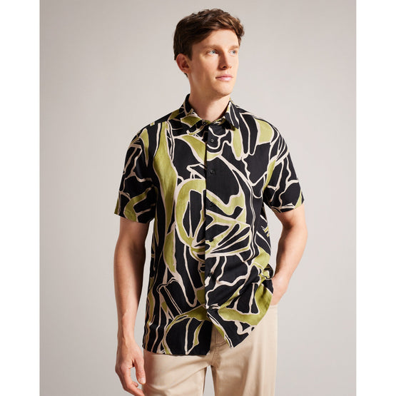 Men Mma-Errew-Ss Regular Stems Shirt - Black